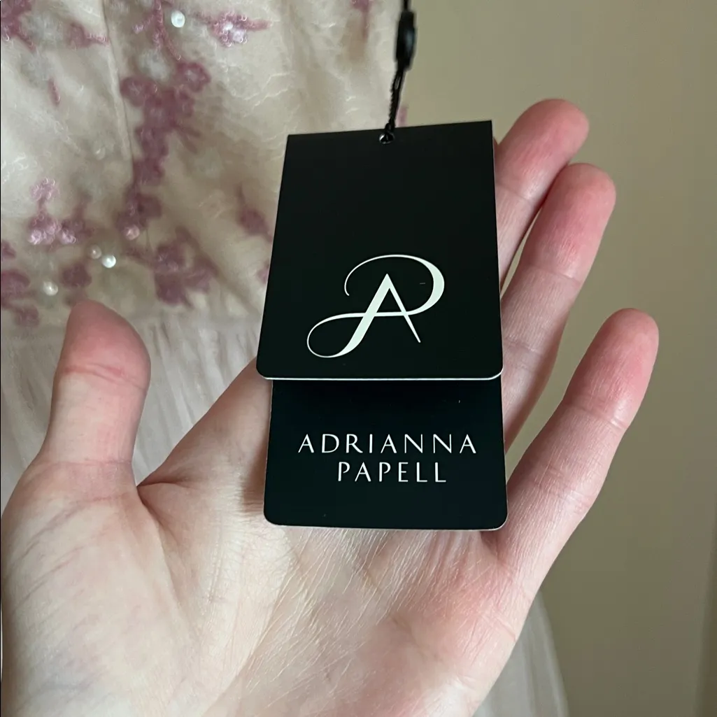 Anthropologie Adrianna Papell Sequin Floral Dress size 6 NEW Wedding Prom - Image 4