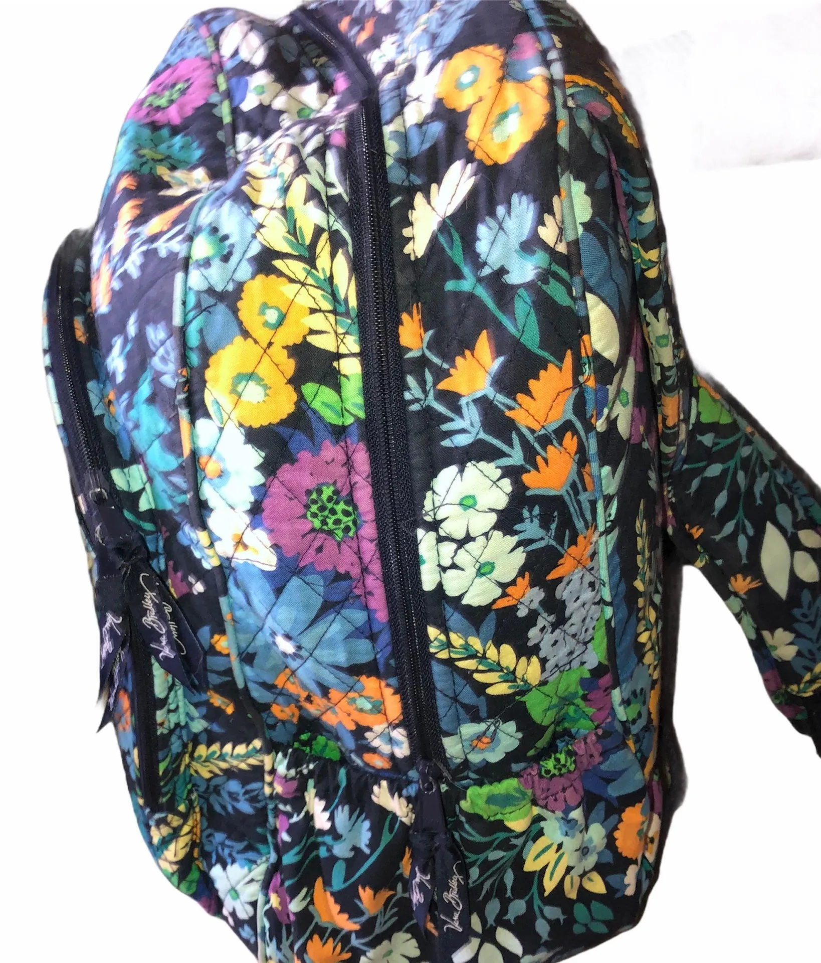 VERA BRADLEY Midnight Blues Campus Backpack | EUC Vera Bradley Campus Backpack Midnight Blues | Mercari main image 4