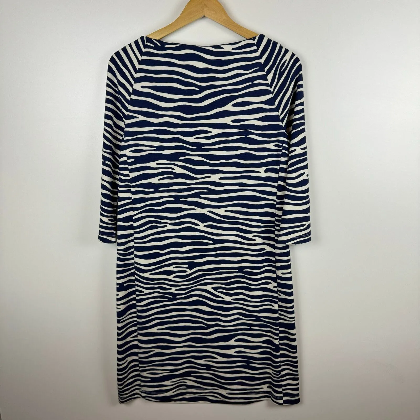 J McLaughlin Womens Zebra Print Catalina Cloth Sheath Dress Sz S Nautical Office - Image 10