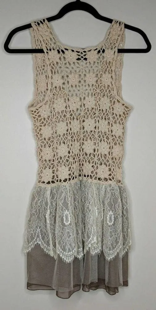 Ryu Crochet/Lace Top - Size S (est.) - GUC - Image 4