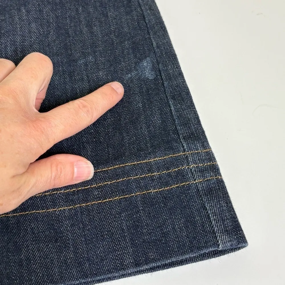 Boden Dark Wash Blue Jean Mini Skirt Pockets A - Image 3