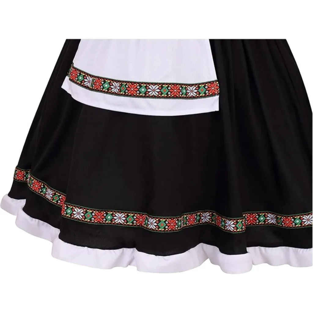 Oktoberfest Costume German Bavarian Dirndl Dress Halloween Plaid Beer Maid SMALL - Image 7