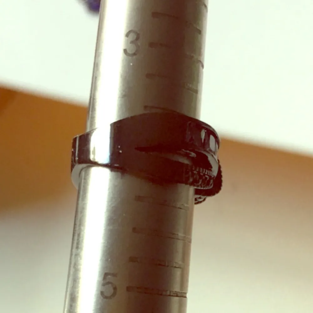 Black Ring Purple & White Rhinestones Cocktail - Image 5