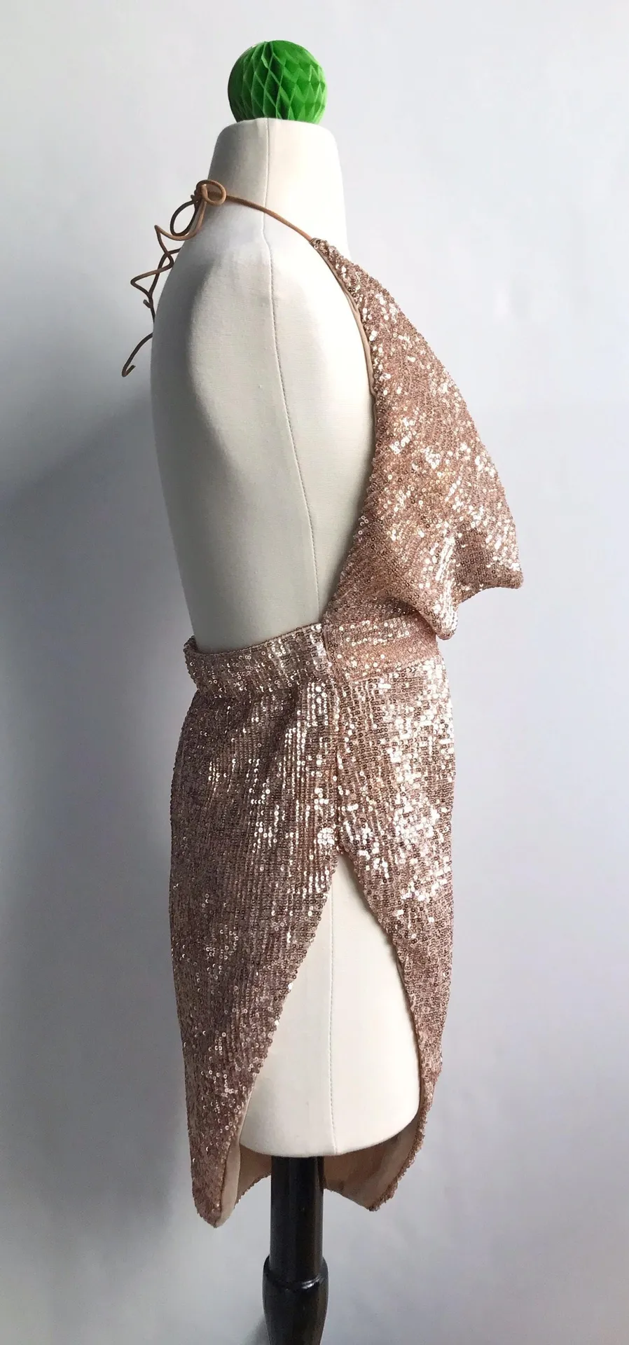 Rose gold sequin dress, size M Size M - Image 3