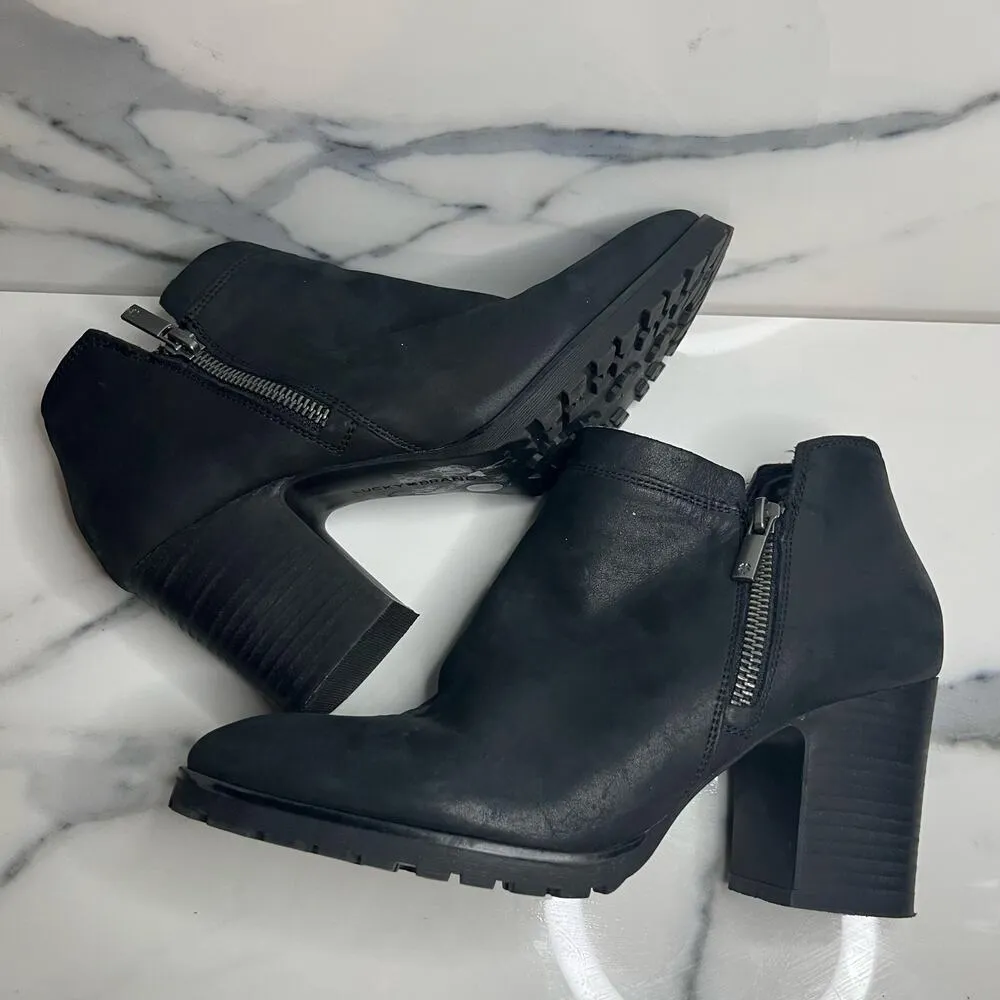 Lucky Brand | Women's Black Suede Lug Sole Side Zip Platform Noryn Boots Sz 7.5 - Image 6