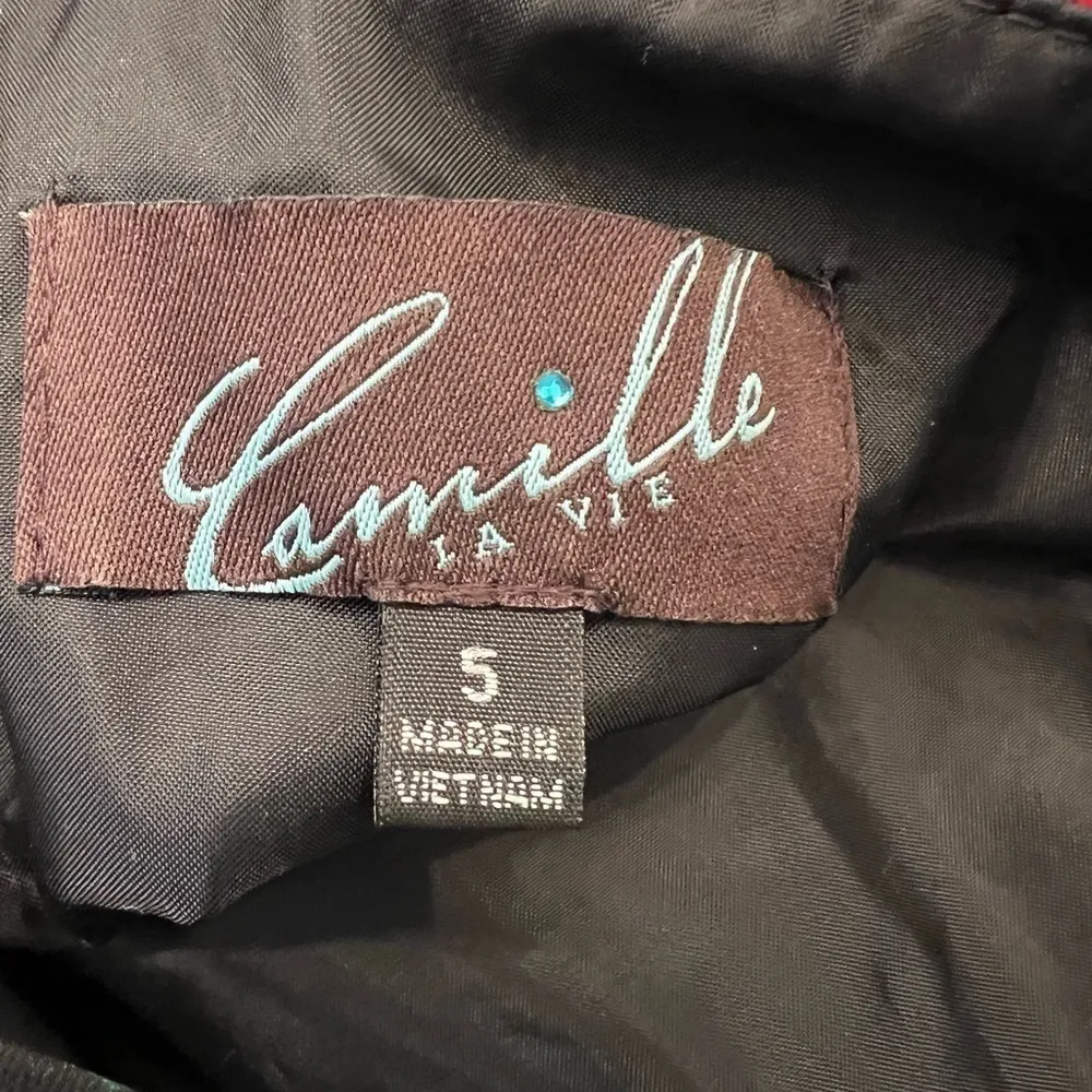 Camille la Vie short prom/formal halter dress w/flounce hem, size 5 (small) - Image 11