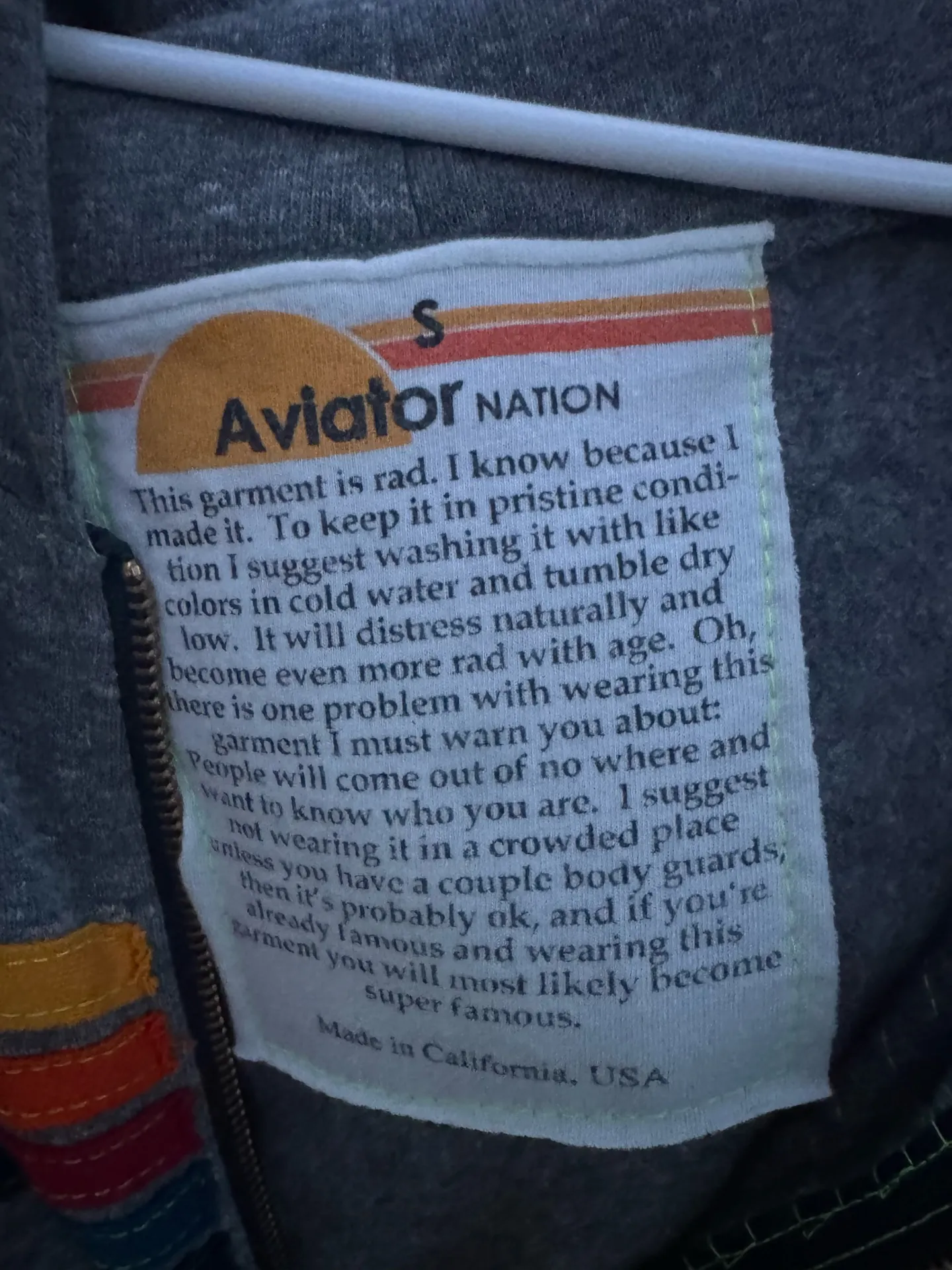 Aviator Nation Hoodie Zip-Up - Image 3