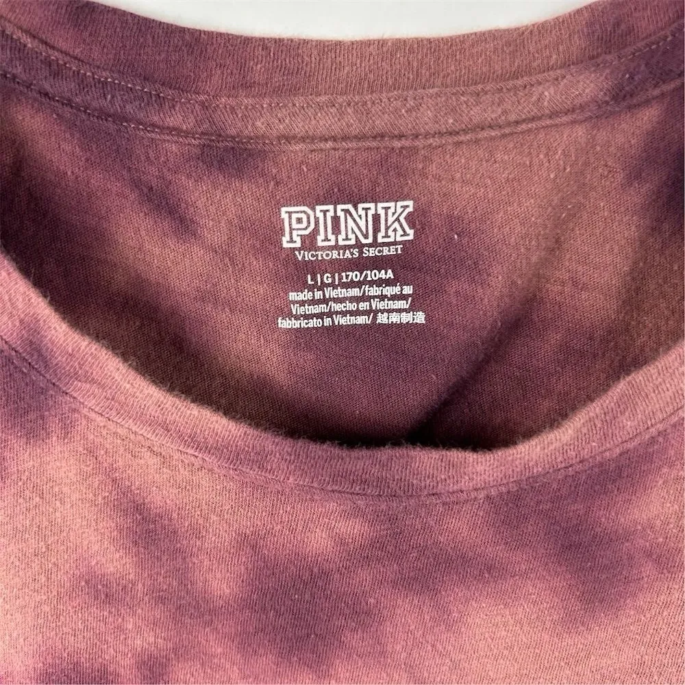 Victoria's Secret PINK Women's Tie-Dye Crew Neck Tee Size Large - Image 8