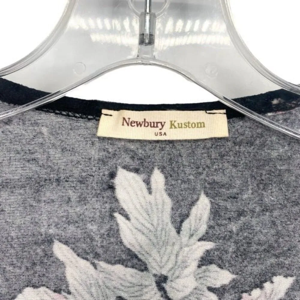 Women’s Black Velvet Floral Open Front Kimono Cardigan - Image 4