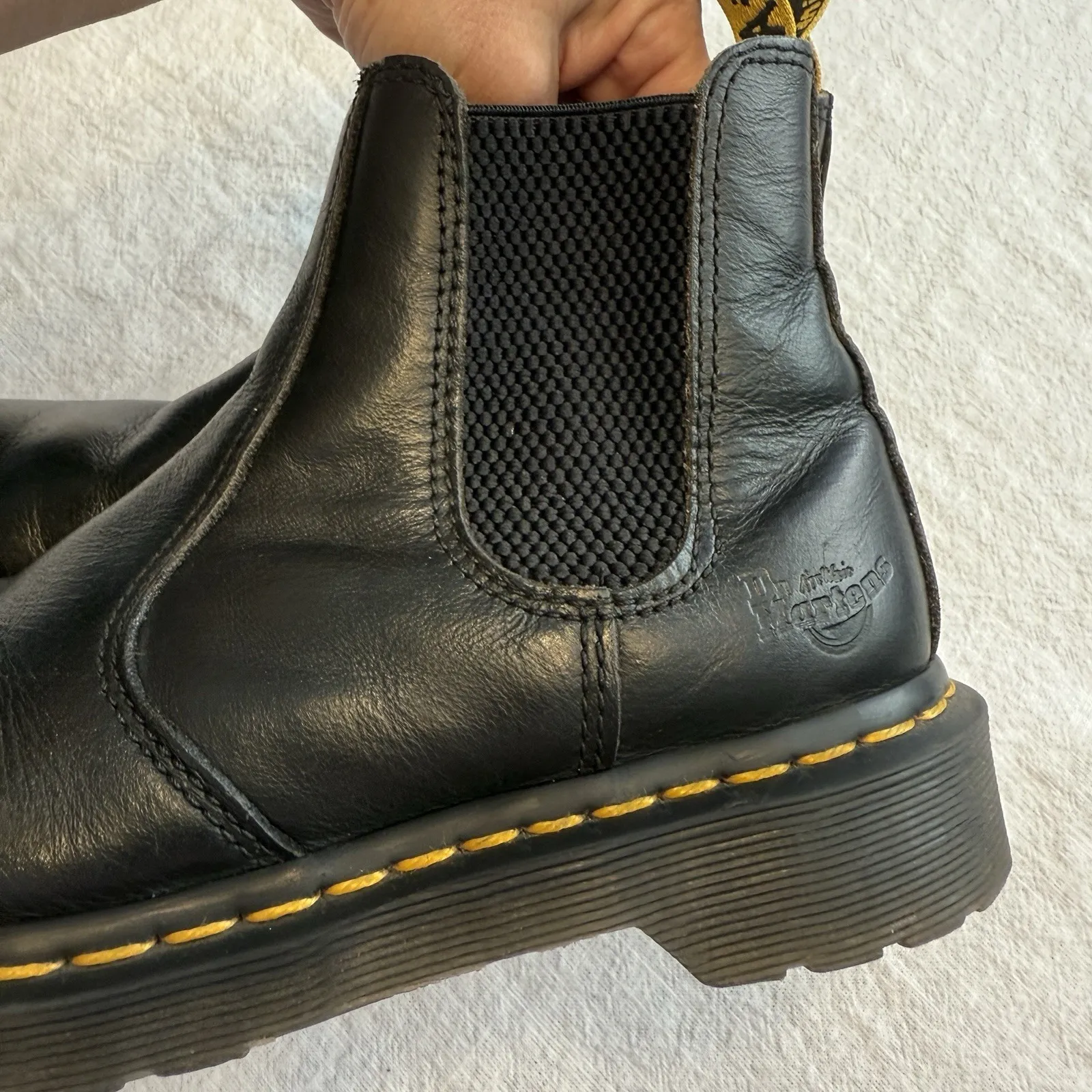 Dr. Martens Women's Arbor Steel Toe Boots Black Leather Size 6 Lace Up SDM/360 - Image 10