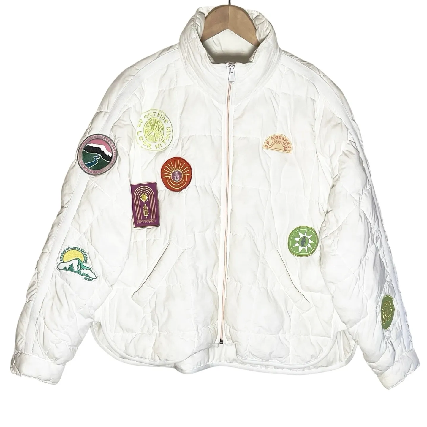 FREE PEOPLE Movement Limited Edition  Pippa Patch Puffer Jacket Small - Image 2