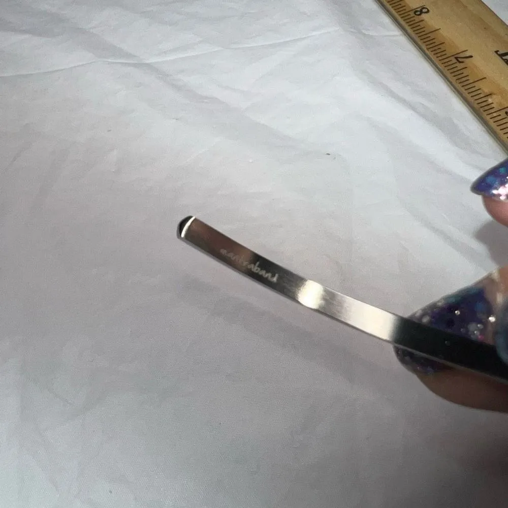 MantraBand Silver Tone  “Believe” Thin Cuff Bracelet - Image 3