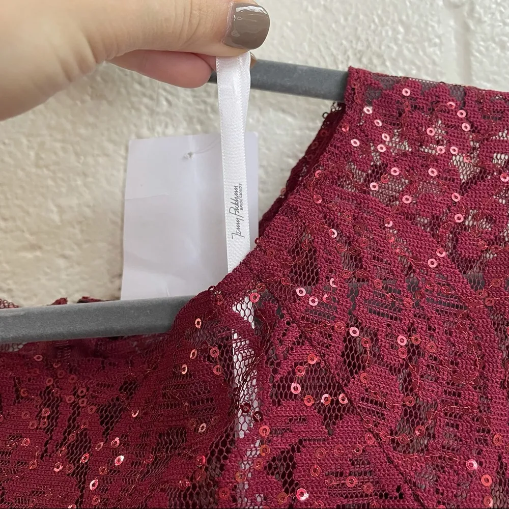 NEW Jenny Packham Bridesmaid JP1010 Burgundy Red Size 4 - Image 5