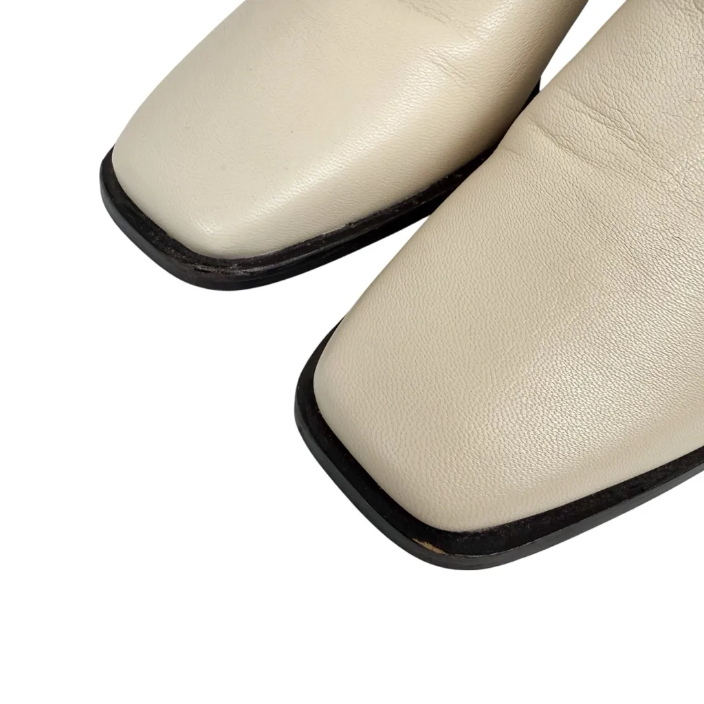 Sam Edelman Winnie Ankle Boots Ivory Cream Leather Square Toe Size 9.5‎ - Image 9