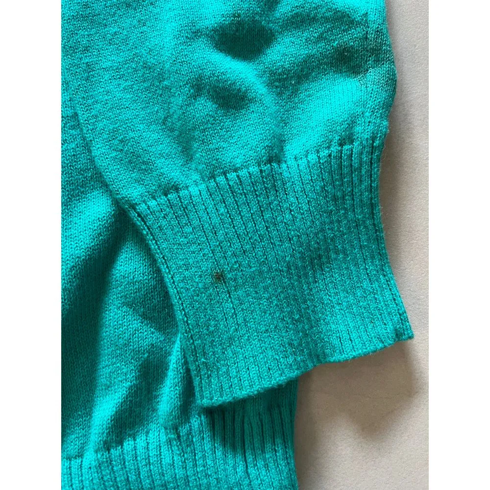 Caribbean Joe golf‎ sweater plaid teal medium women - Image 3