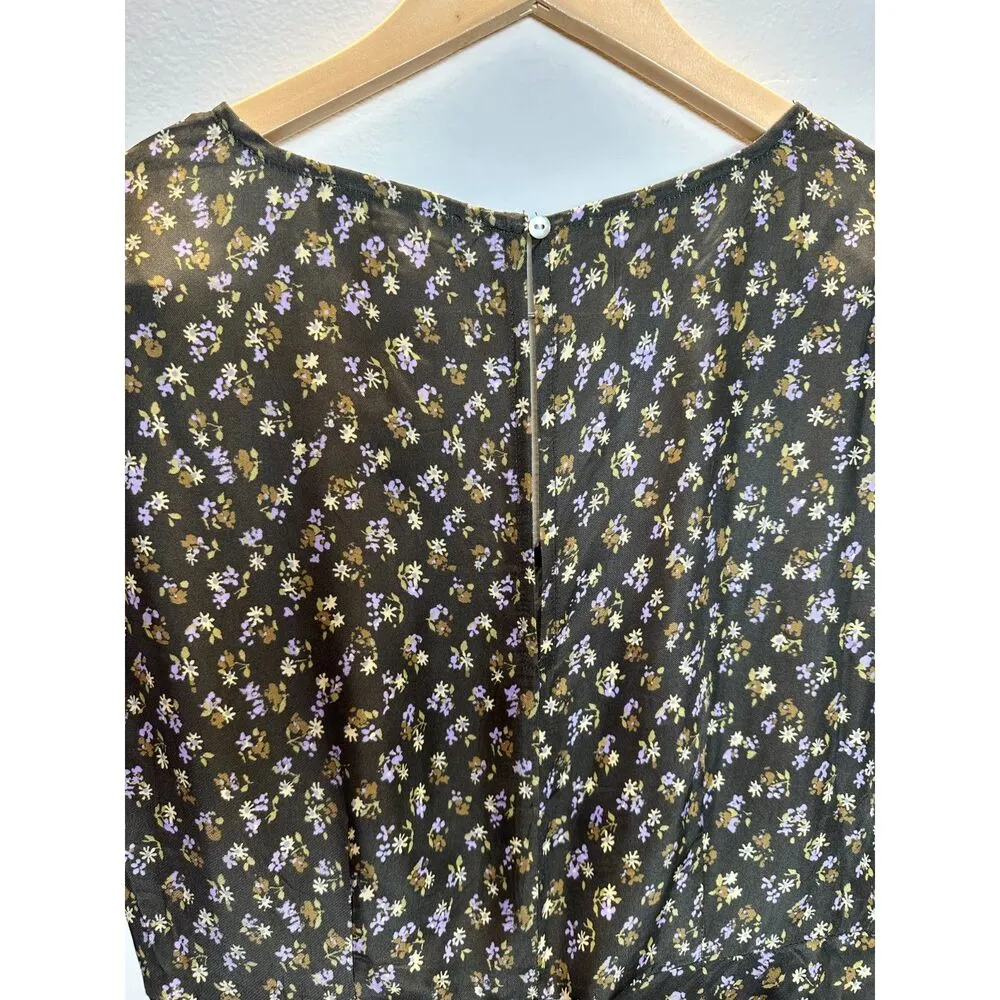 Madewell Women's NO116 Size 4 Expedition Green Wide V-Neck Midi Dress NWT - Image 12