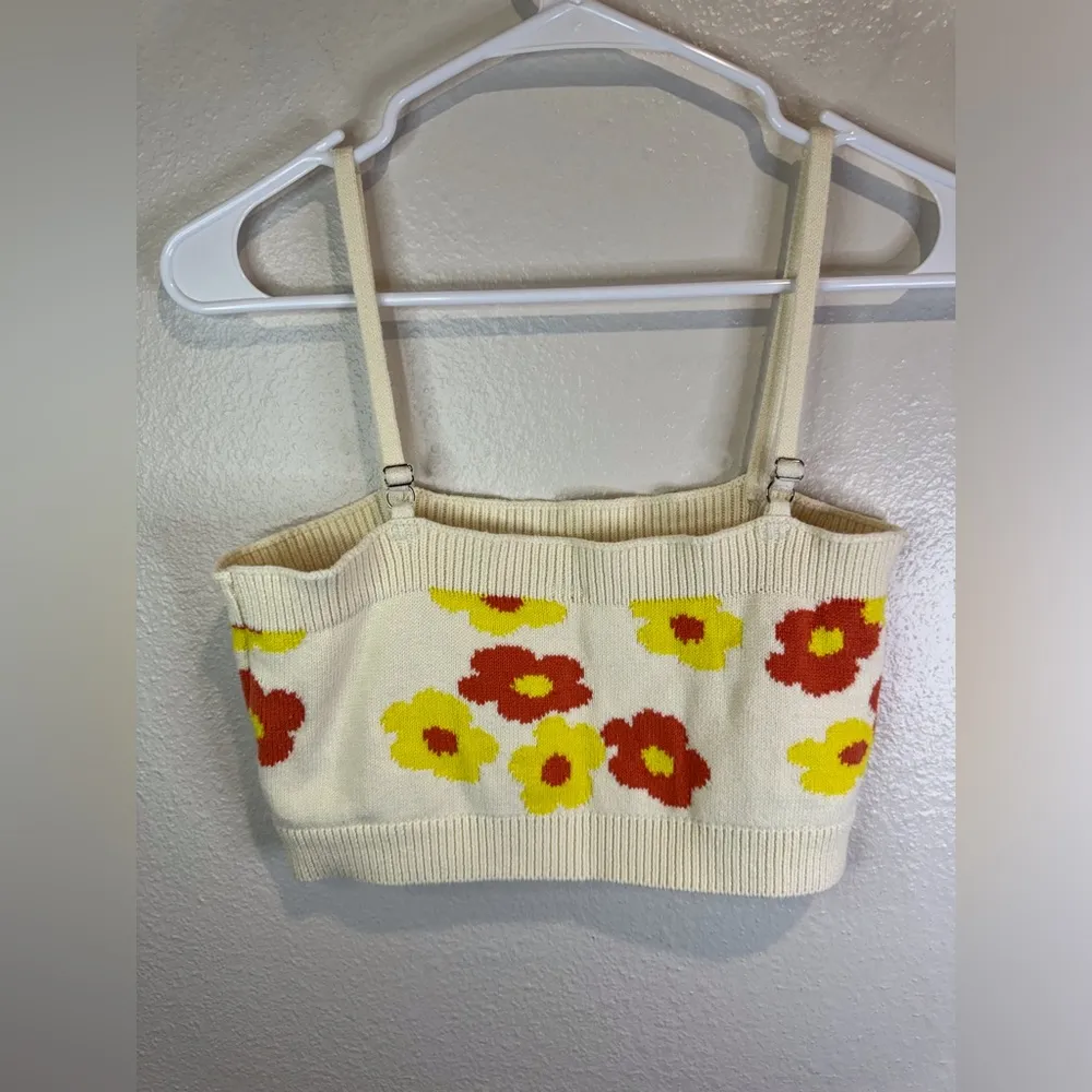 Callahan Women’s Floral Beige‎ Orange Cardigan Sweater Size S - Image 6