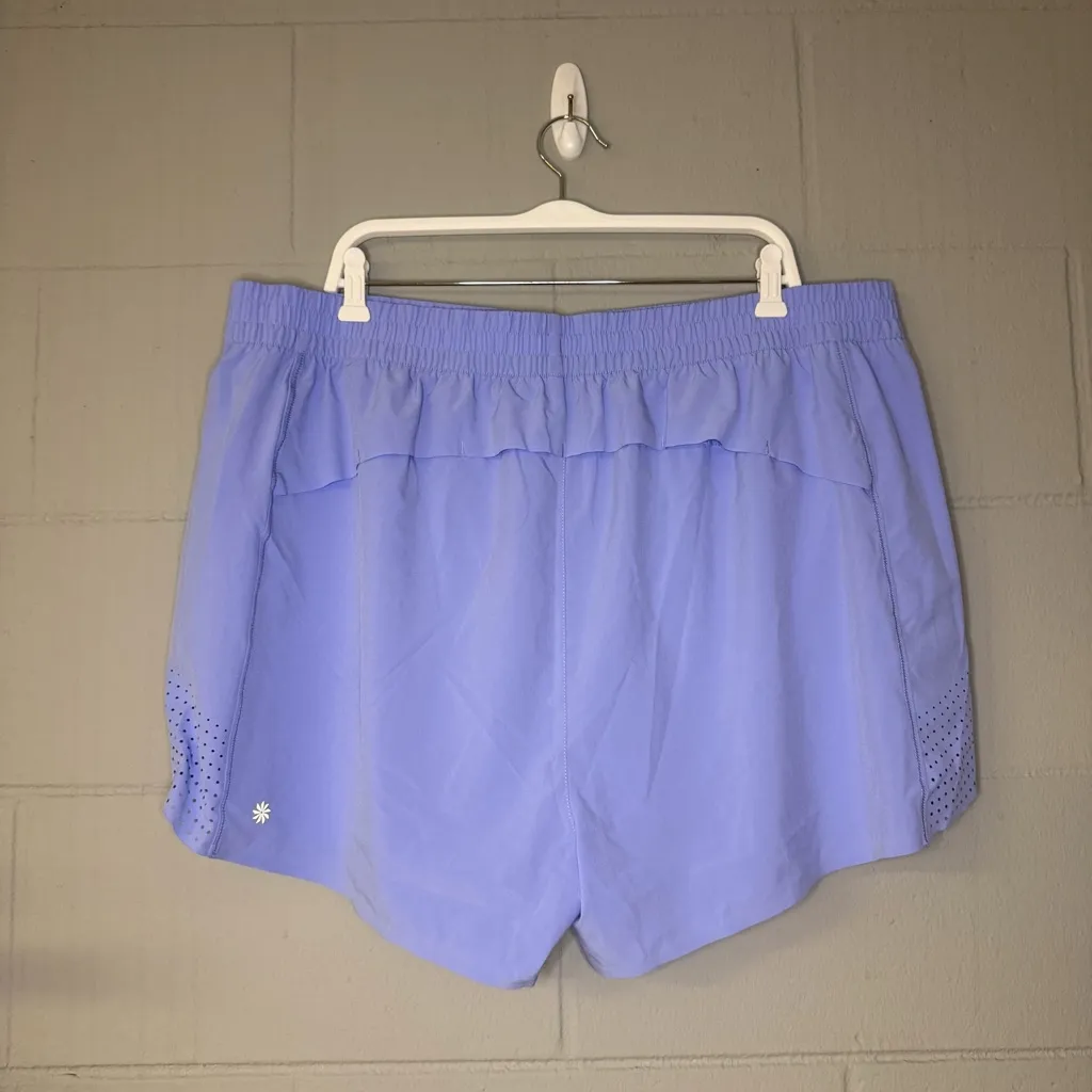 NWT Athleta Hustle 3” Shorts in Periwinkle Women’s Size 2XL Athletic Shorts - Image 4