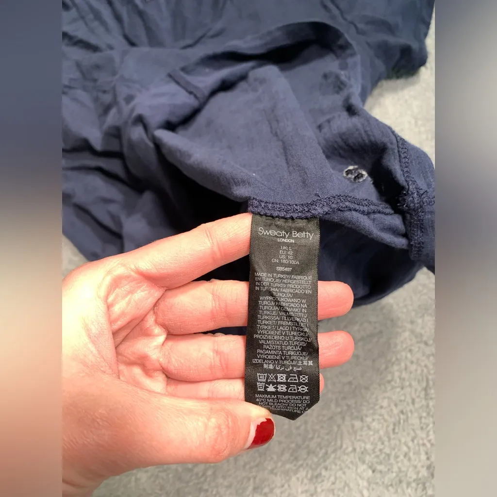 Sweaty Betty Navy Blue V-Neck T-Shirt 10 - Image 5