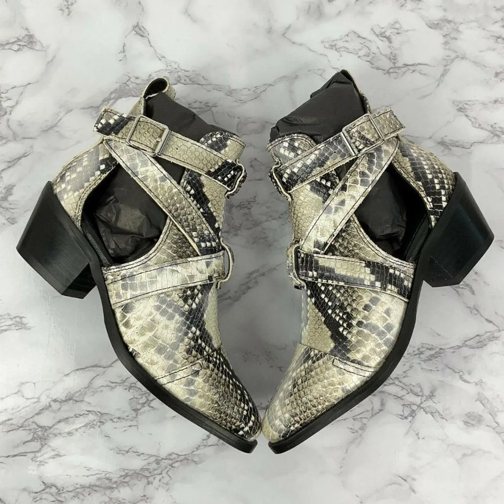 ALLSAINTS  Summer Snake Leather Darcy Pointed Bootie 6 - Image 6