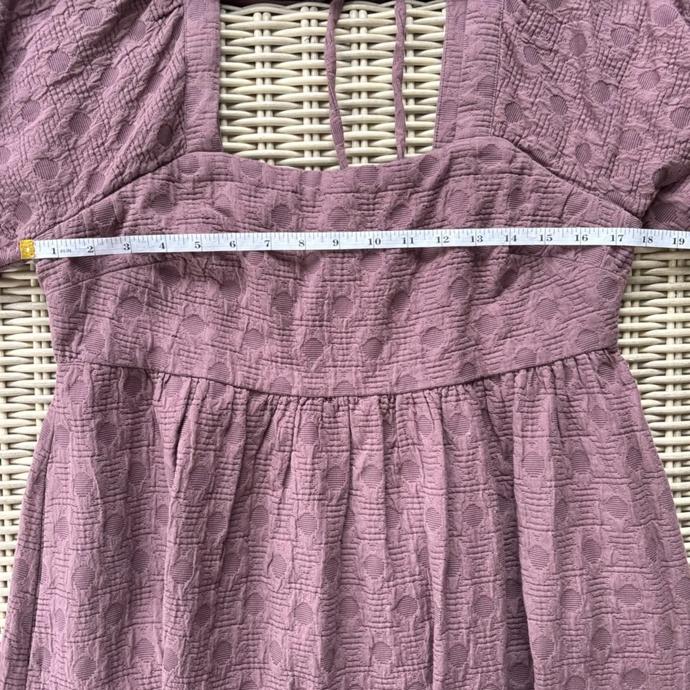 Madewell NEW WITH TAGS‎ Floral Quilted Puff Sleeve Mini Dress large boho - Image 9