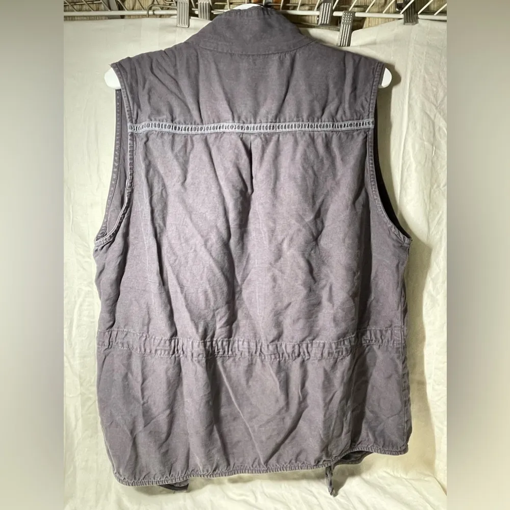 Mudd Women’s Casual Vest Gray Drawstring Size XL EUC - Image 2