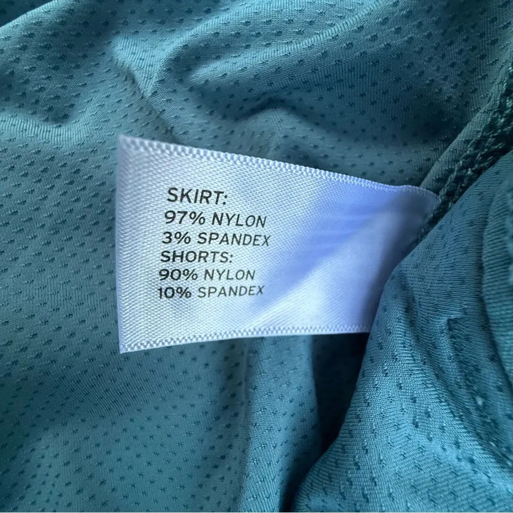 Duluth Trading Co. Teal Casual Skort. Front and‎ back Pockets size 16W Green - Image 11