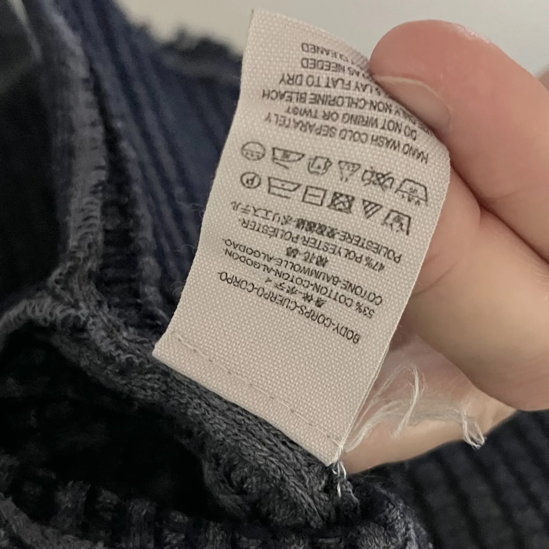 Free People Wildcat Thermal Cowl Neck Long Sleeve Top Blue Medium - Image 9