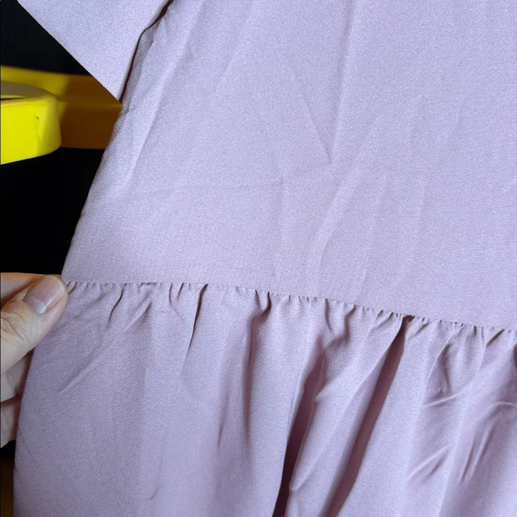 NWOT Zenana V-Neck Empire Waist Baby Doll Lavender Tunic Top Blouse Size Small - Image 5