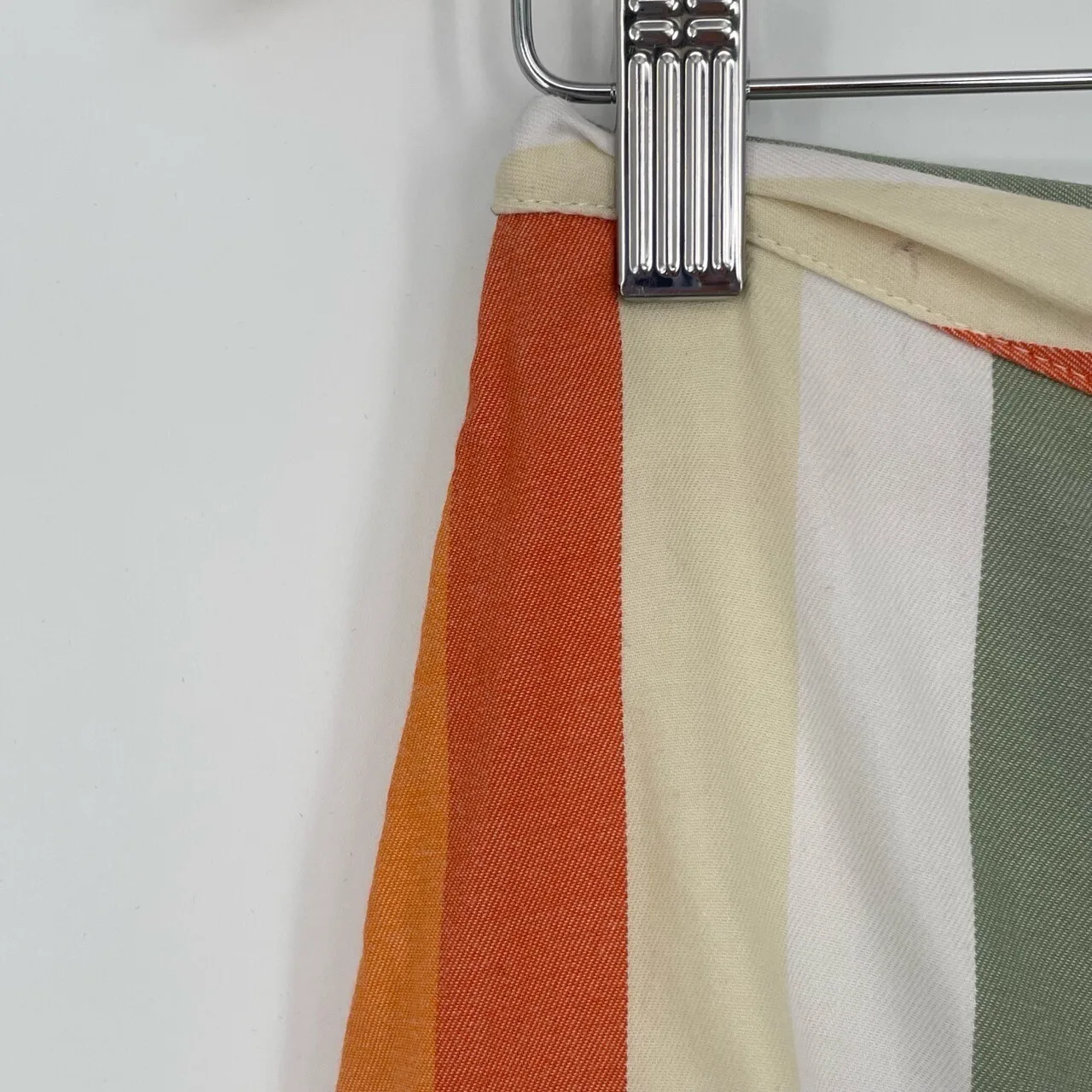 Mossimo Denim Mossimo Womens Multicolor Striped A-Line Retro Boho Asymmetrical Skirt Small - Image 2