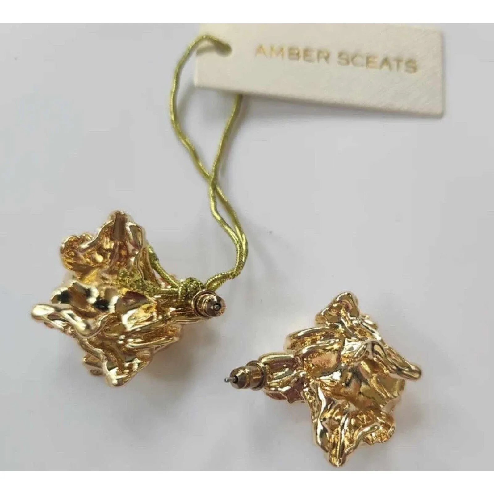 NWT Amber Sceats Reese Earrings 24k gold plating Earrings MSRP $169 - Image 5