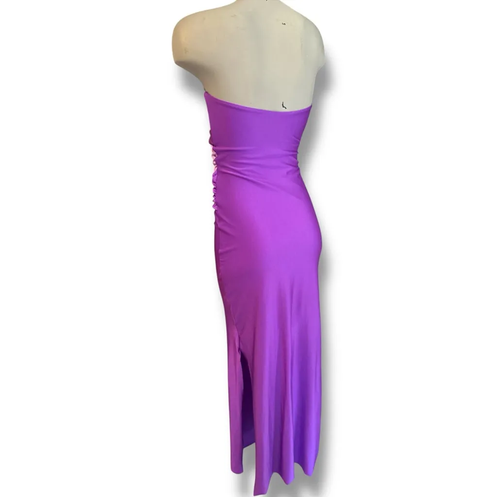 Women's BAOBAB Ola Maxi Purple Lavender Strapless Cutout Maxi Dress M Size M - Image 3