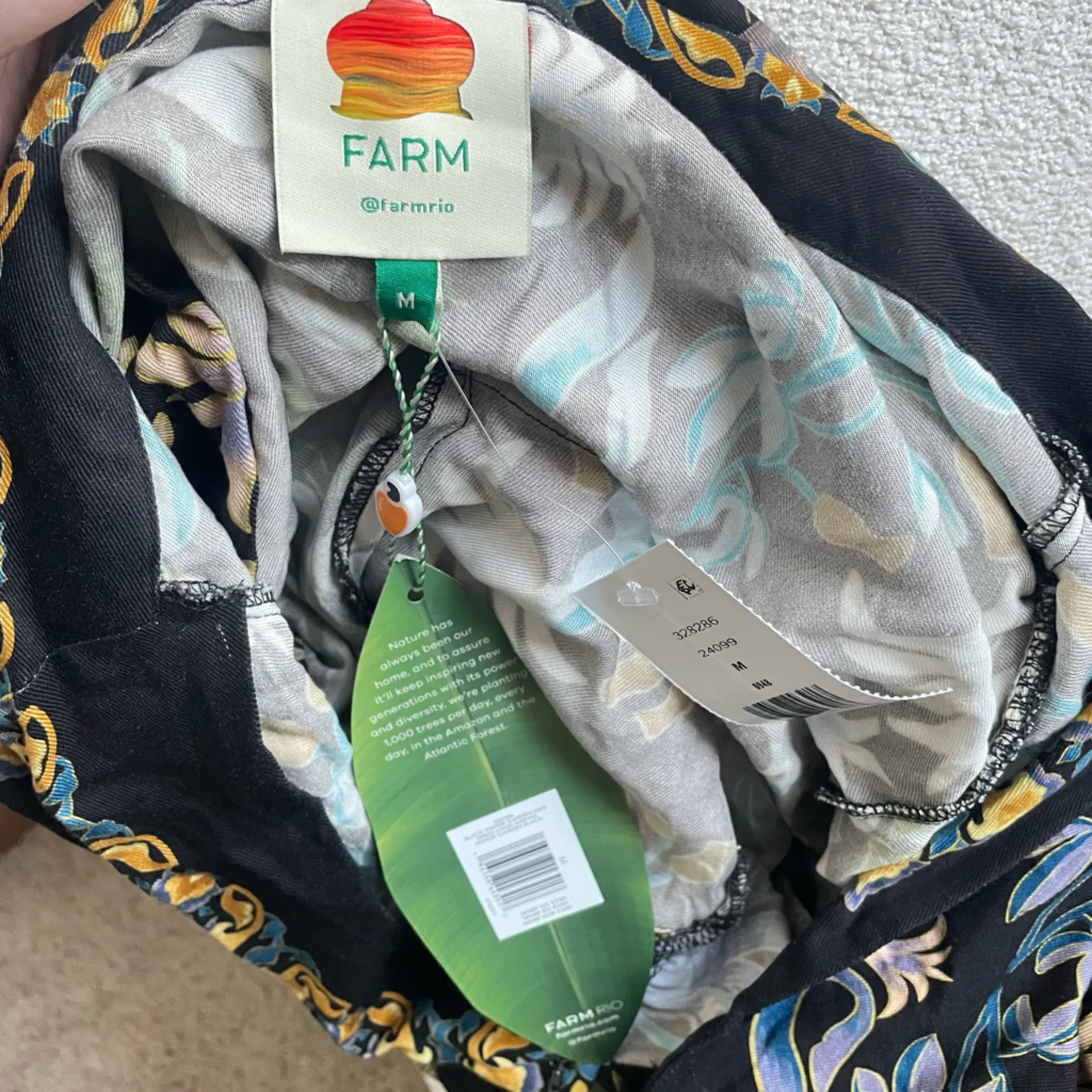 Farm Rio Winter Garden Mini Dress in Medium Anthropologie - Image 4