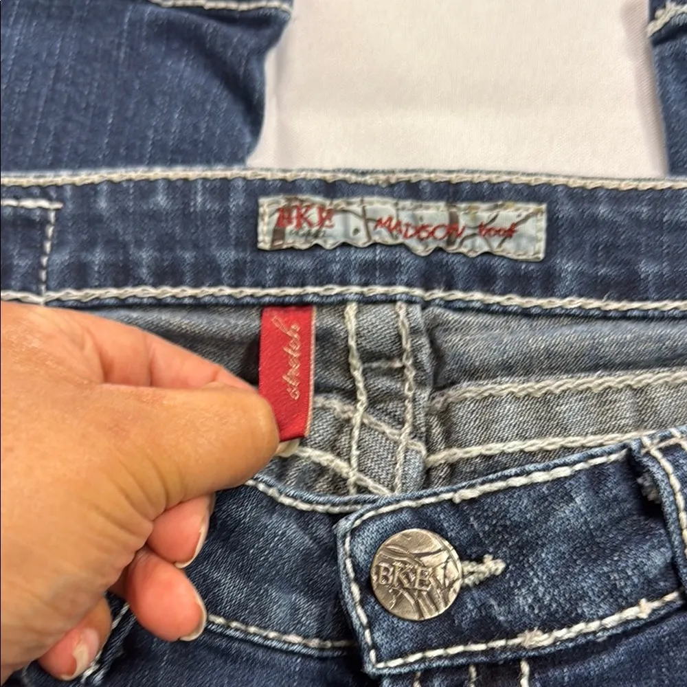 BKE Boot Cut Blue Jeans with Classic Indigo Wash - Image 6