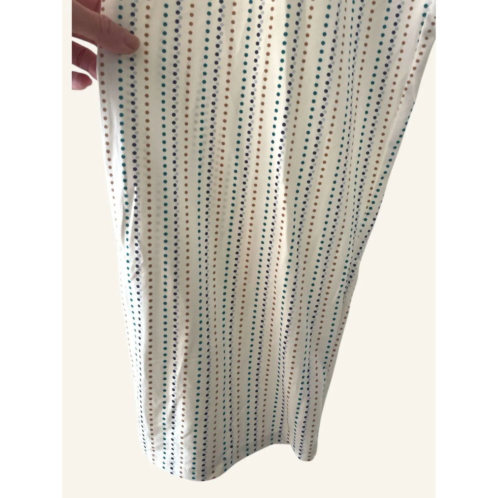 Hale Bob Lounge Pajama Polka Dot Pants Women's Small White Elastic Waist NWT - Image 3