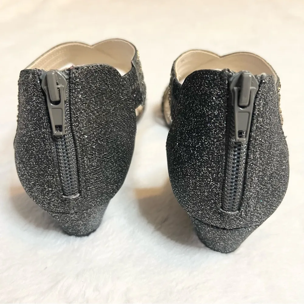 Charter Club Pewter Rhinestone Embellished Strappy Wedge Sandals Size 7.5 - Image 8