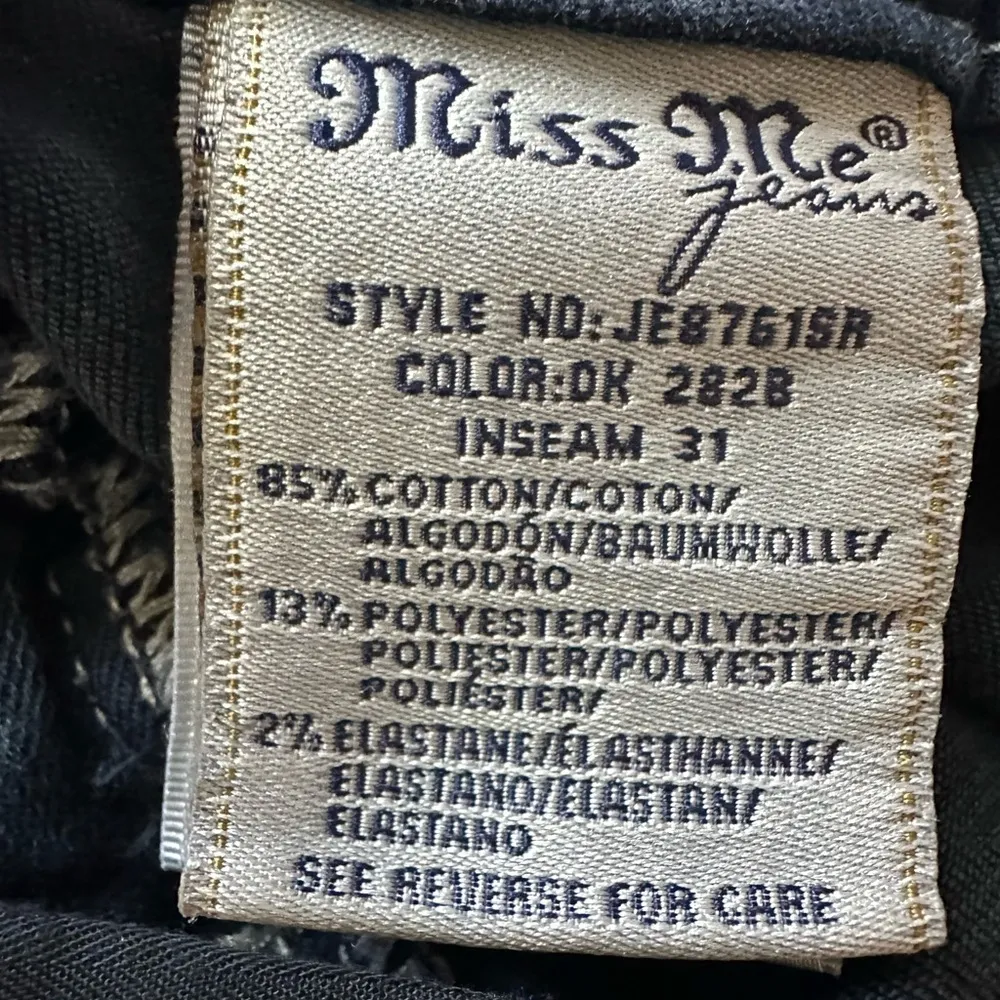 Women's Miss Me Jeans Size 30/31 Dark Navy Blue Signature Skinny - Image 3