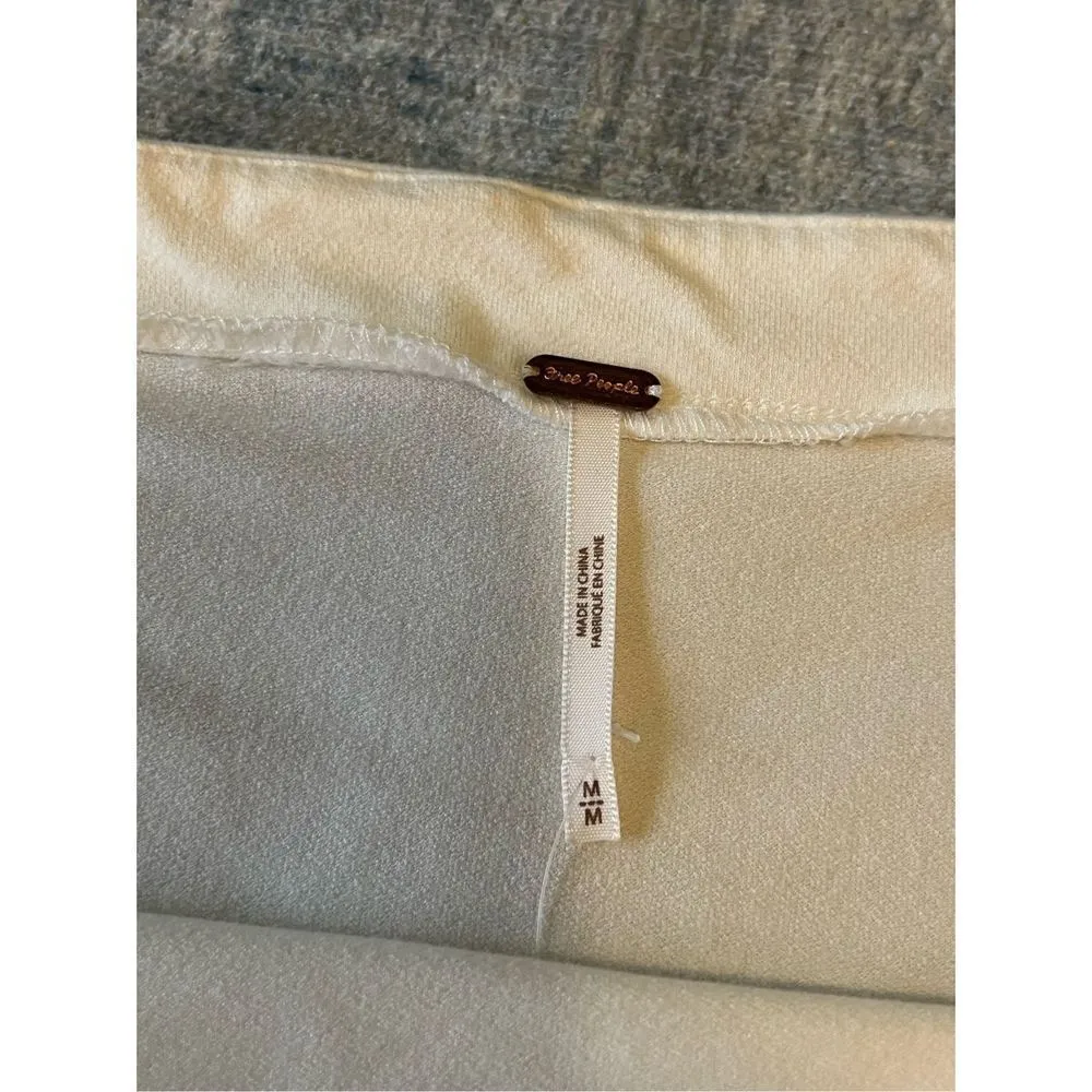 Free People Ivory Rock With It Embroidered Knit Blouse Medium - Image 4