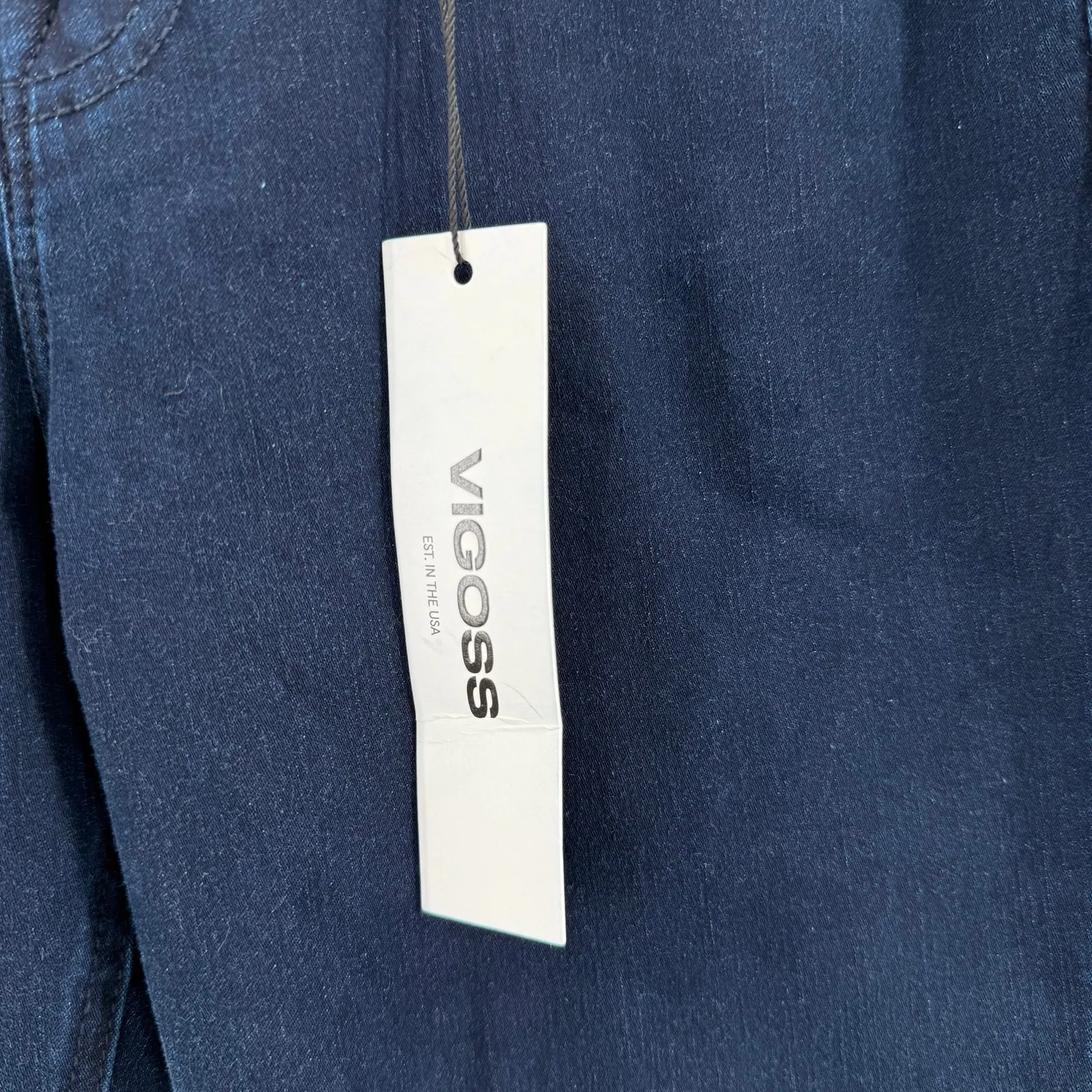 VIGOSS Denim Jeans SZ 26 Marley Mid Rise Flare Trouser NWT Cotton Stretch Indigo - Image 7