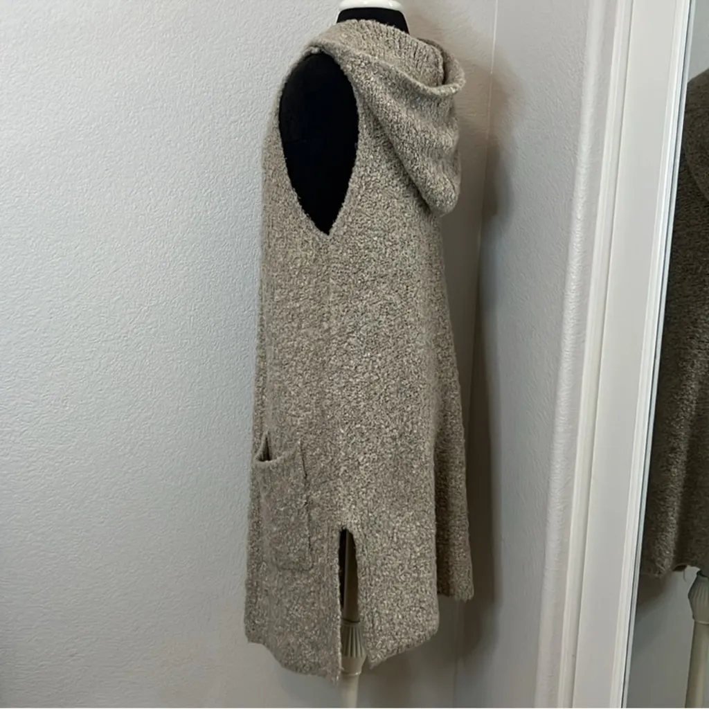 Sunday in Brooklyn Wool Cozy Hooded Sleeveless Cardigan Vest Size XS/S - Image 3