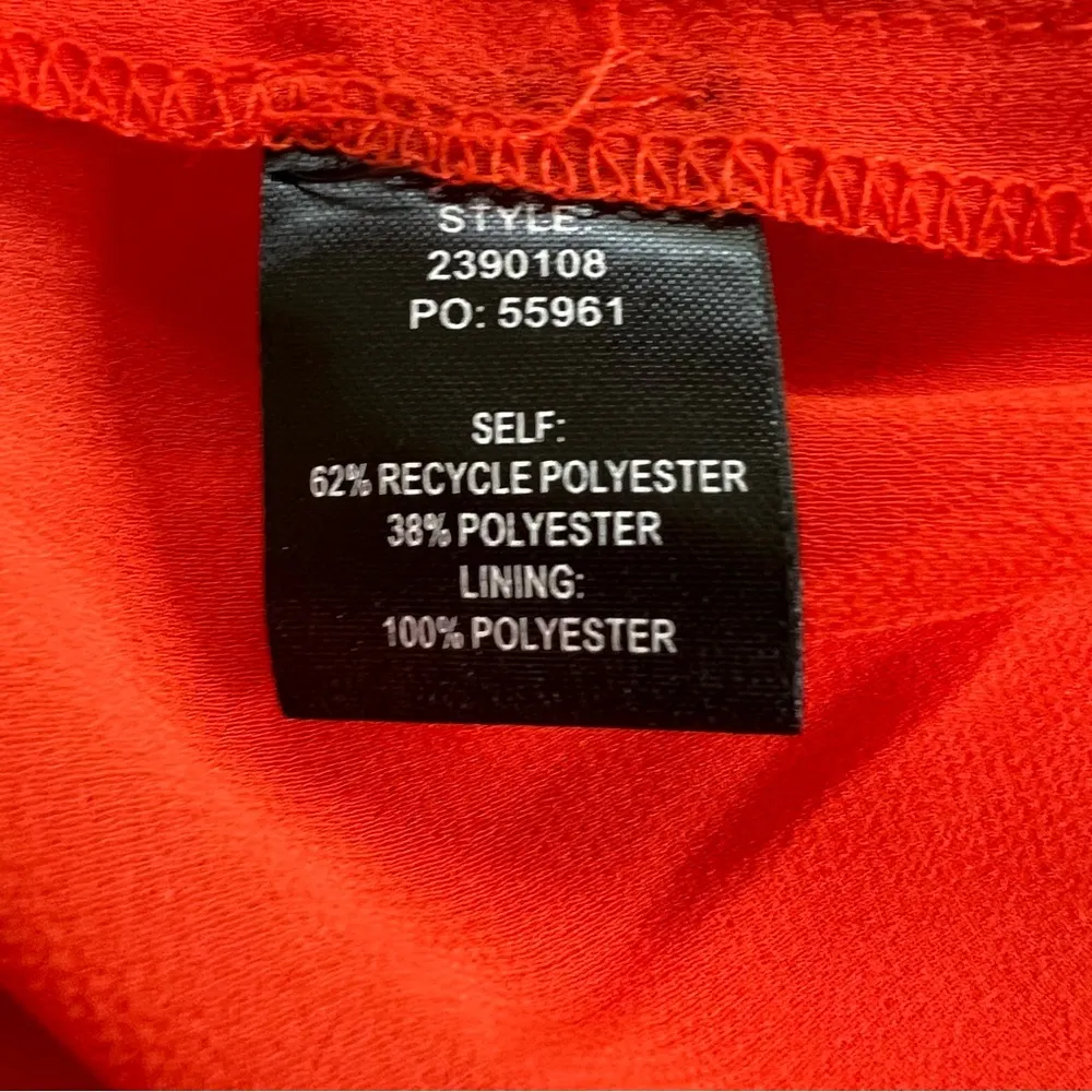 Current Air Anthro Dress Poppy Orange Smocked Tiered Mini S Wedding Brunch Boho - Image 14