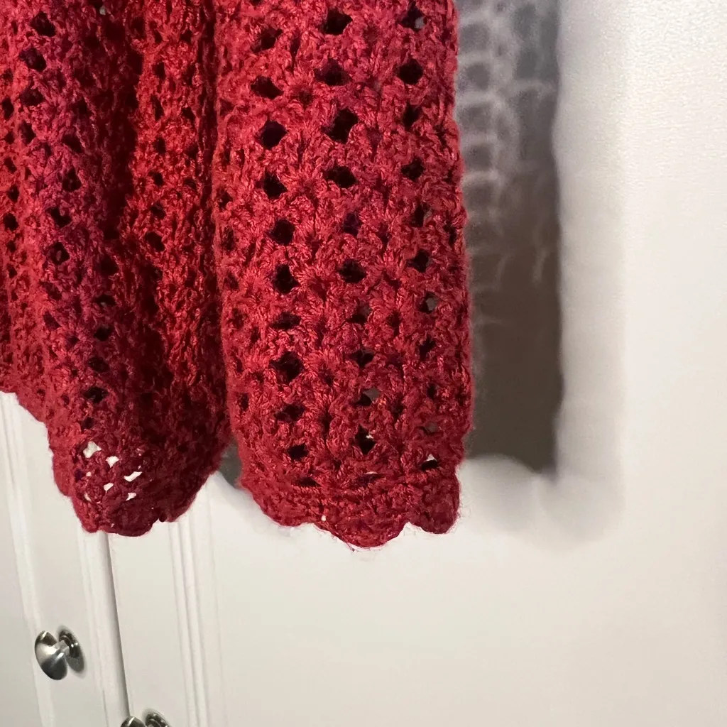 Vintage Seashell Open Knit Cardigan - Image 9