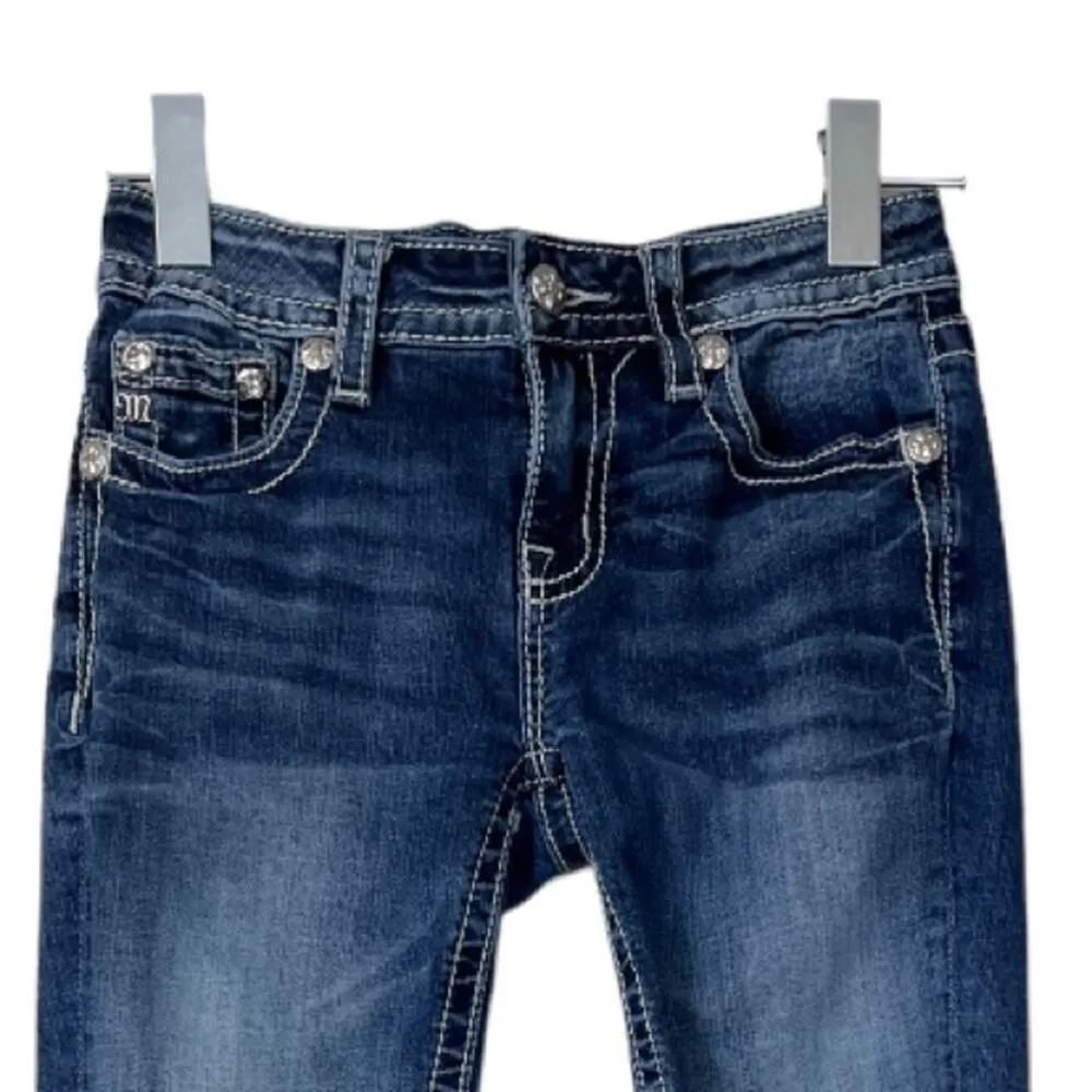 Miss Me Standard Skinny Jeans Embellished Distressed Destroyed Women’s Size 25 - Image 3