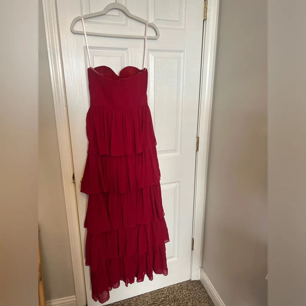 NEW Lovers and Friends Hattie Gown in Deep Red - Image 9