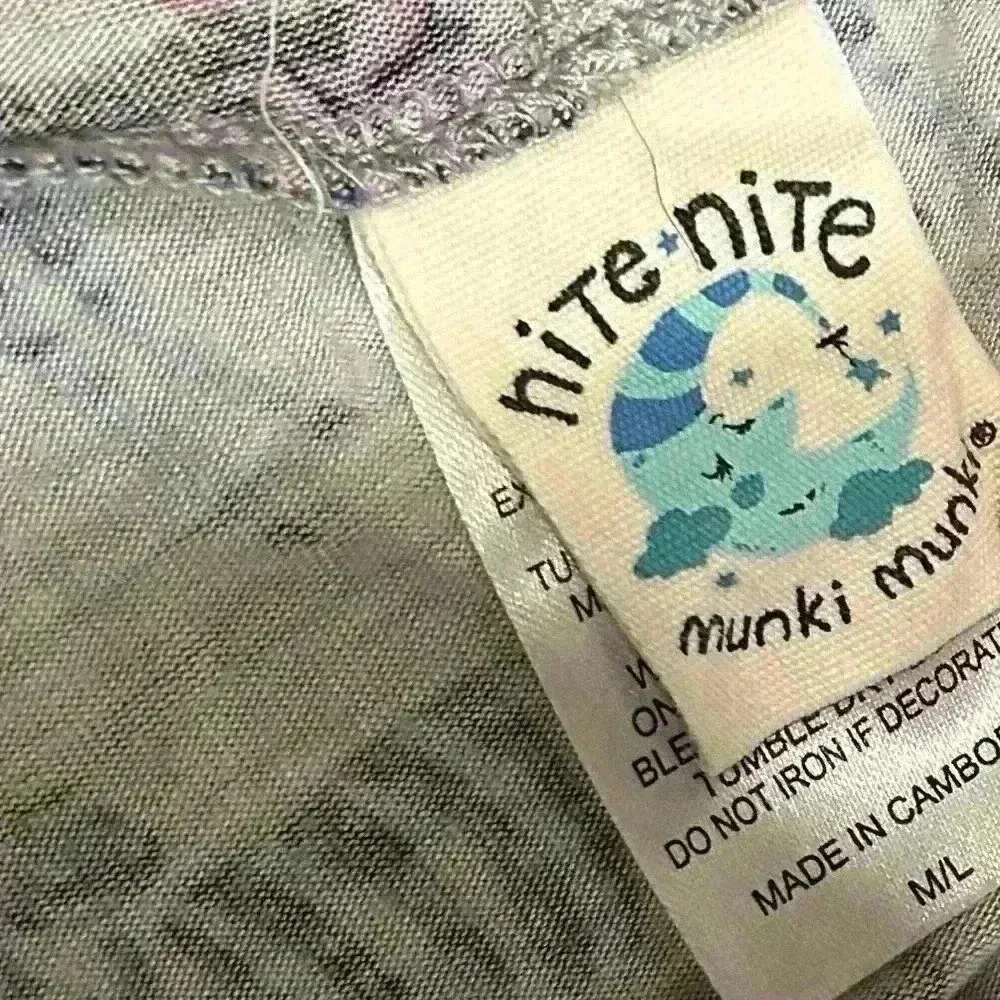 Nite Nite Munki Munki Hooded Bath Robe Colorful Snuggly Zebras Pajamas Size M/L - Image 3