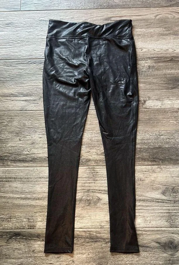 Serra Leggings Womens Large Black Faux Leather Skinny Tummy Control NWT #142 - Image 2