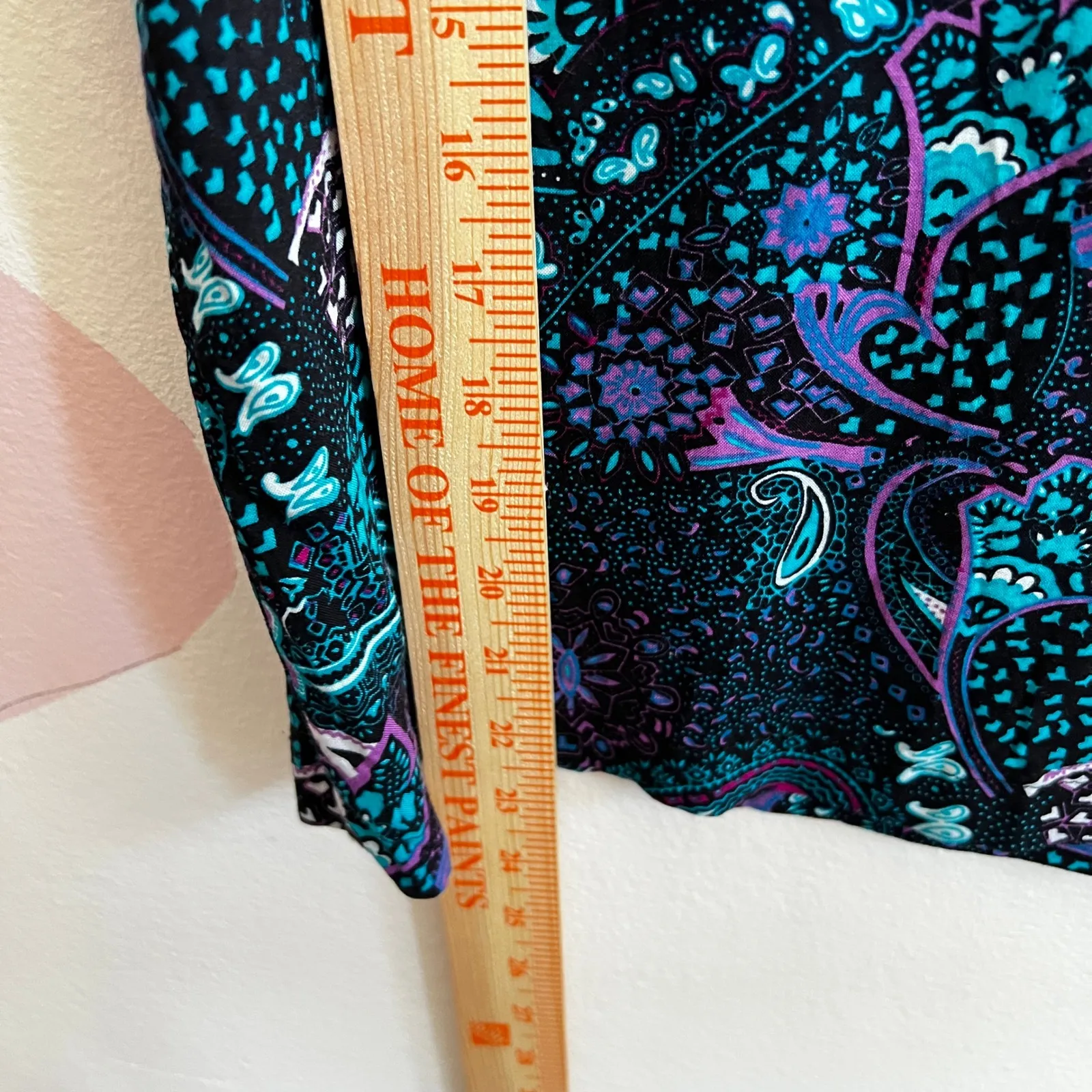 Vintage Y2K 90s Blue Paisley Tank Top Fairy Grunge Witchy Whimsigoth Size 8 - Image 4