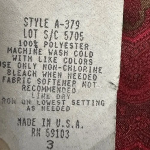 Vintage Y2K Stringbean Womens Red Satiny Floral Ruffle Hem Skirt sz 3 Dainty USA - Image 8