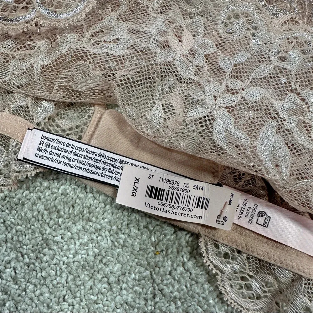NWT Victoria’s Secret Dream Angels Allure Shimmer Long Sleeve Bra Top Lace XL - Image 11