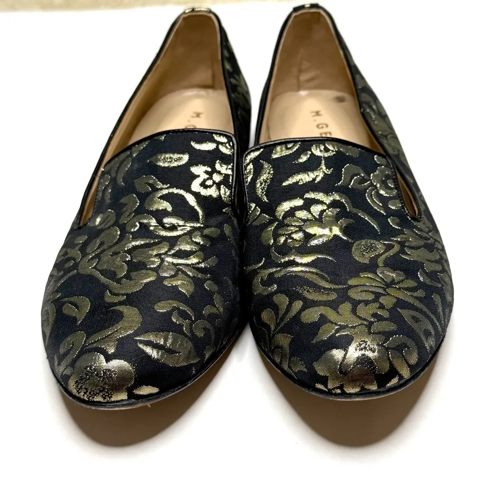 M. Gemi The Petalo in Black and Gold Brocade Size 40 / 10 - Image 2